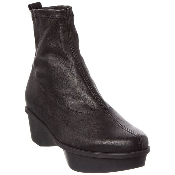 Arche Naotek Leather Platform Boot, Black